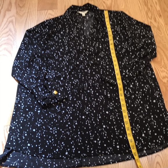 Terra &Sky SZ 0X/ 14W black multi long sleeve blouse. - Picture 7 of 9